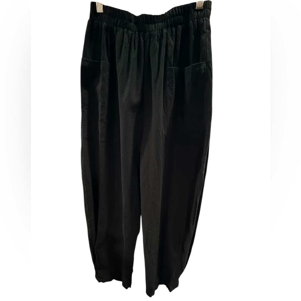 Cupshe women's NWT Black elastic waist tapered legs Pants size M - Picture 4 of 11